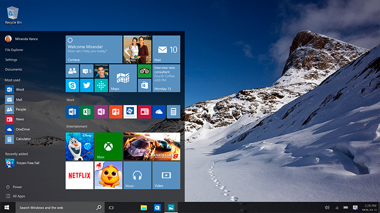 The Windows 10 Start menu is back!